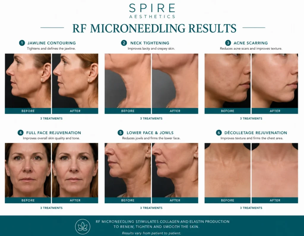 RF Microneedling Skin tightening Pinner results