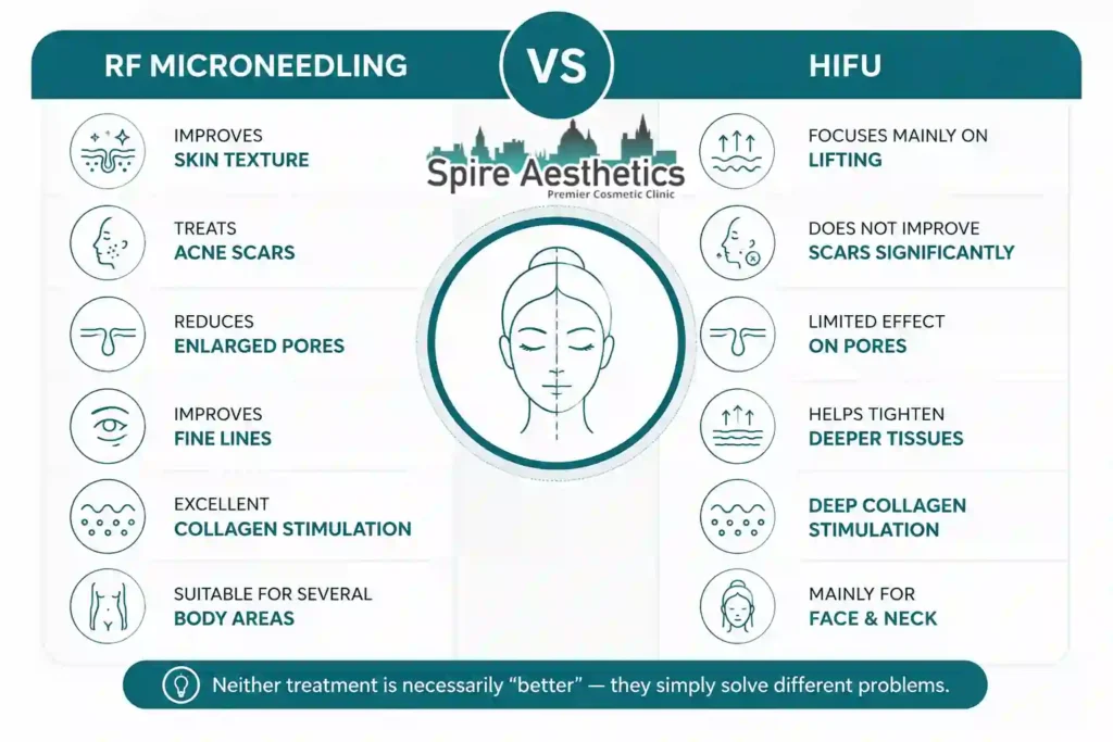 RF Microneedling vs HIFU: Which Treatment Gives Better Results Pinner?